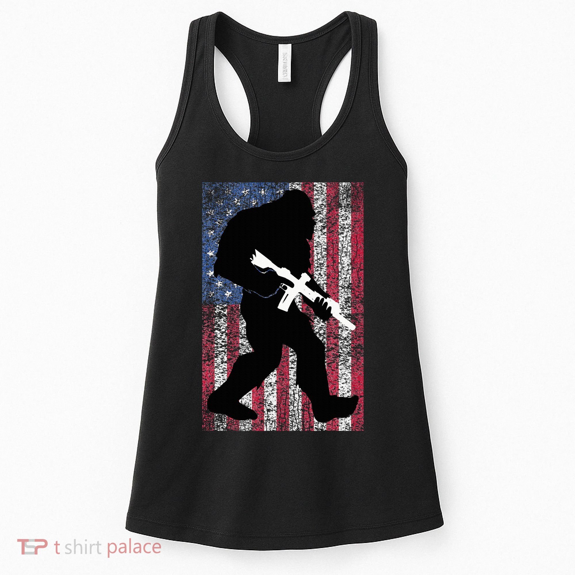 Bigfoot 2nd Amendment Right To Bear Arms Gift For Gun Owner Women's Tank Top