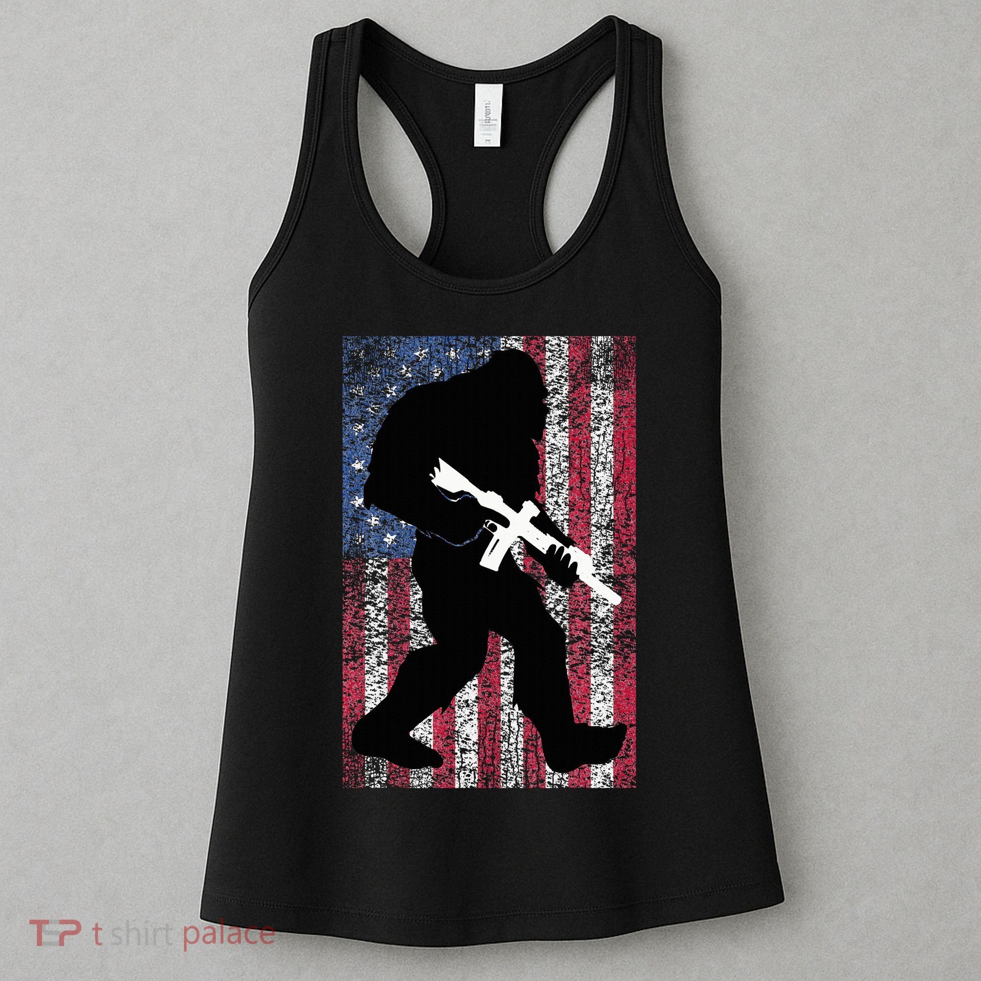 Bigfoot 2nd Amendment Right To Bear Arms Gift For Gun Owner Women's Tank Top