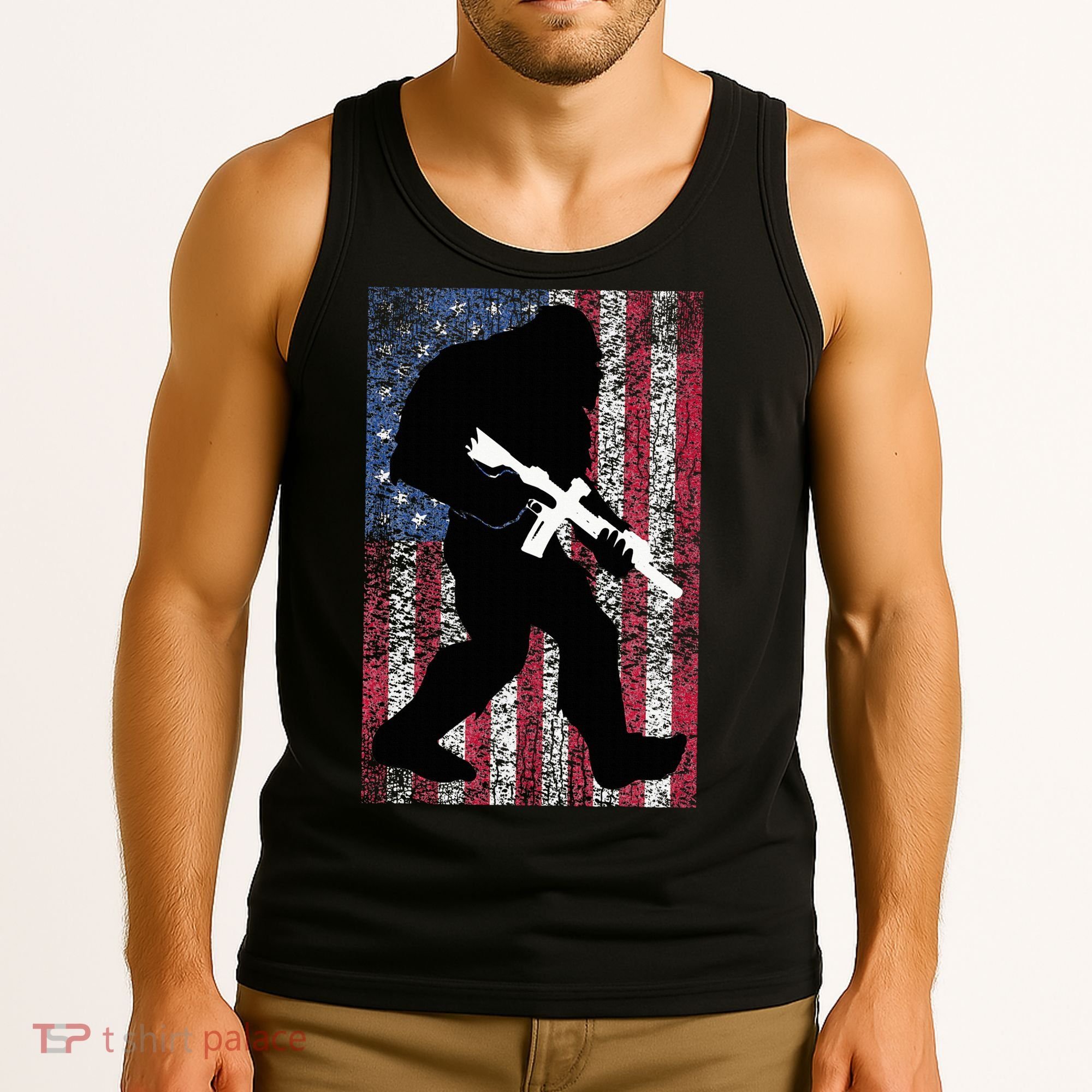 Bigfoot 2nd Amendment Right To Bear Arms Gift For Gun Owner Tank Top