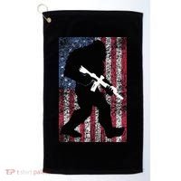 Bigfoot 2nd Amendment Right To Bear Arms Gift For Gun Owner Golf Towel thumb 0