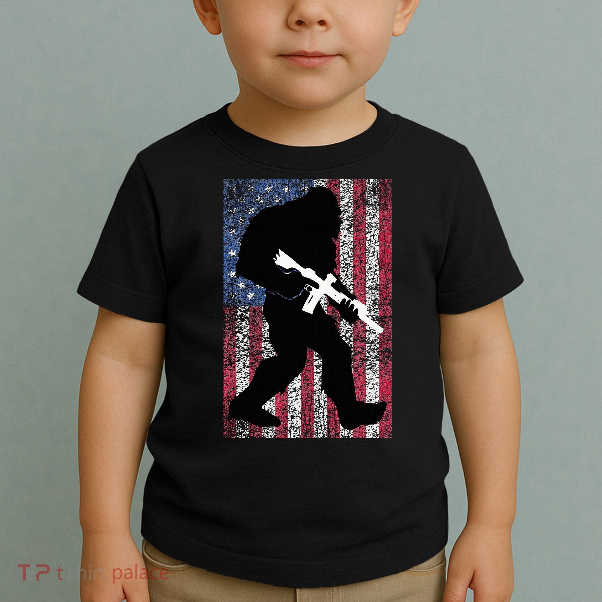 Bigfoot 2nd Amendment Right To Bear Arms Gift For Gun Owner Toddler T-Shirt