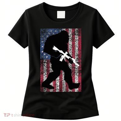 Bigfoot 2nd Amendment Right To Bear Arms Gift For Gun Owner Women's T-Shirt