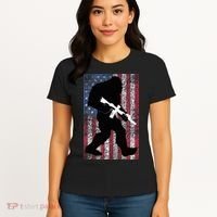 Bigfoot 2nd Amendment Right To Bear Arms Gift For Gun Owner Women's T-Shirt thumb 4