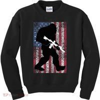 Bigfoot 2nd Amendment Right To Bear Arms Gift For Gun Owner Kids Sweatshirt thumb 0