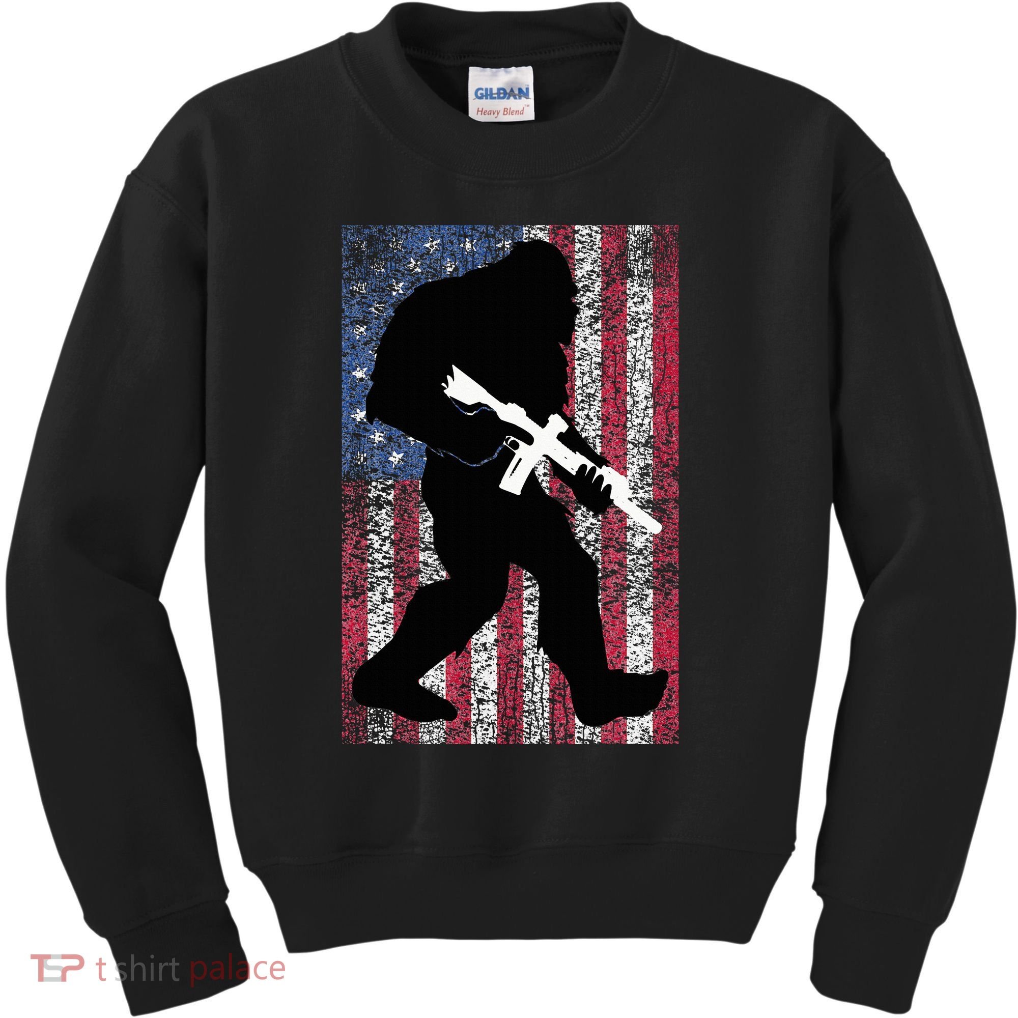 Bigfoot 2nd Amendment Right To Bear Arms Gift For Gun Owner Kids Sweatshirt