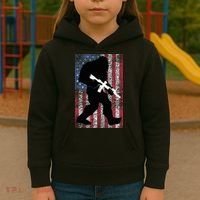 Bigfoot 2nd Amendment Right To Bear Arms Gift For Gun Owner Kids Hoodie thumb 3