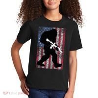 Bigfoot 2nd Amendment Right To Bear Arms Gift For Gun Owner Kids T-Shirt thumb 2