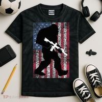 Bigfoot 2nd Amendment Right To Bear Arms Gift For Gun Owner Kids Tie-Dye T-Shirt thumb 2