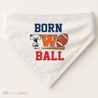 Born 2 Ball 2nd Birthday Sports 2 Year Old Second Bday USA-Made Doggie Bandana thumb 0