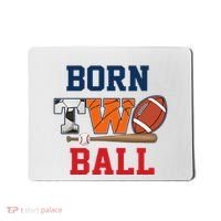 Born 2 Ball 2nd Birthday Sports 2 Year Old Second Bday Mousepad thumb 0