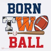 Born 2 Ball 2nd Birthday Sports 2 Year Old Second Bday Kids Sweatshirt thumb 2
