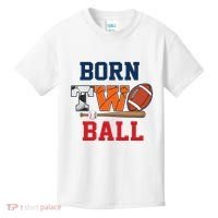 Born 2 Ball 2nd Birthday Sports 2 Year Old Second Bday Kids T-Shirt thumb 0