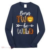 Born 2 Be Wild Birthday Decorations Girl Boy Baby Lion 2nd Long Sleeve Shirt thumb 0