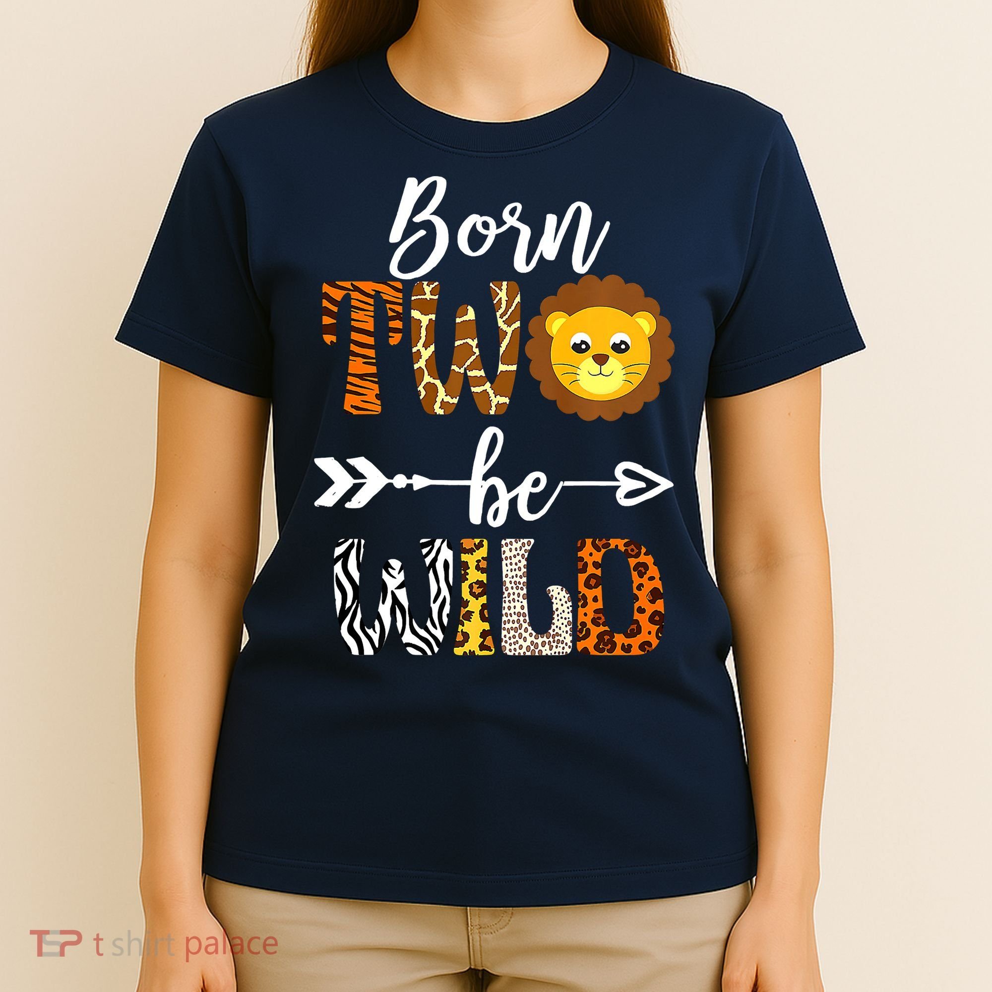 Born 2 Be Wild Birthday Decorations Girl Boy Baby Lion 2nd T-Shirt