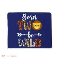 Born 2 Be Wild Birthday Decorations Girl Boy Baby Lion 2nd Mousepad thumb 0