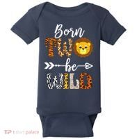 Born 2 Be Wild Birthday Decorations Girl Boy Baby Lion 2nd Baby Bodysuit thumb 0