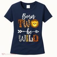 Born 2 Be Wild Birthday Decorations Girl Boy Baby Lion 2nd Women's T-Shirt thumb 0