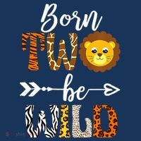 Born 2 Be Wild Birthday Decorations Girl Boy Baby Lion 2nd Women's T-Shirt thumb 6