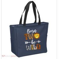 Born 2 Be Wild Birthday Decorations Girl Boy Baby Lion 2nd Tote Bag thumb 2