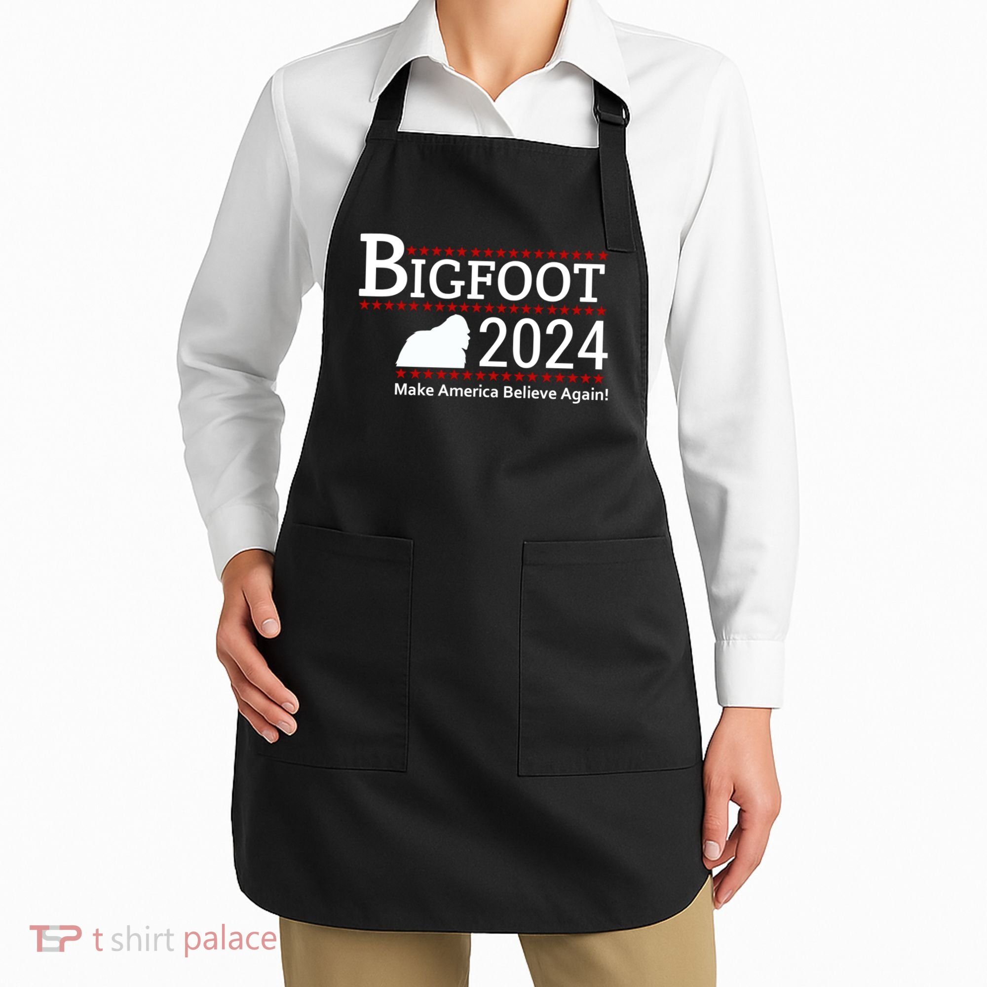 Bigfoot 2024 Make America Believe Again! Apron