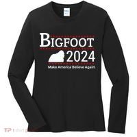 Bigfoot 2024 Make America Believe Again! Women's Long Sleeve Shirt thumb 0