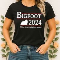 Bigfoot 2024 Make America Believe Again! Women's T-Shirt thumb 2