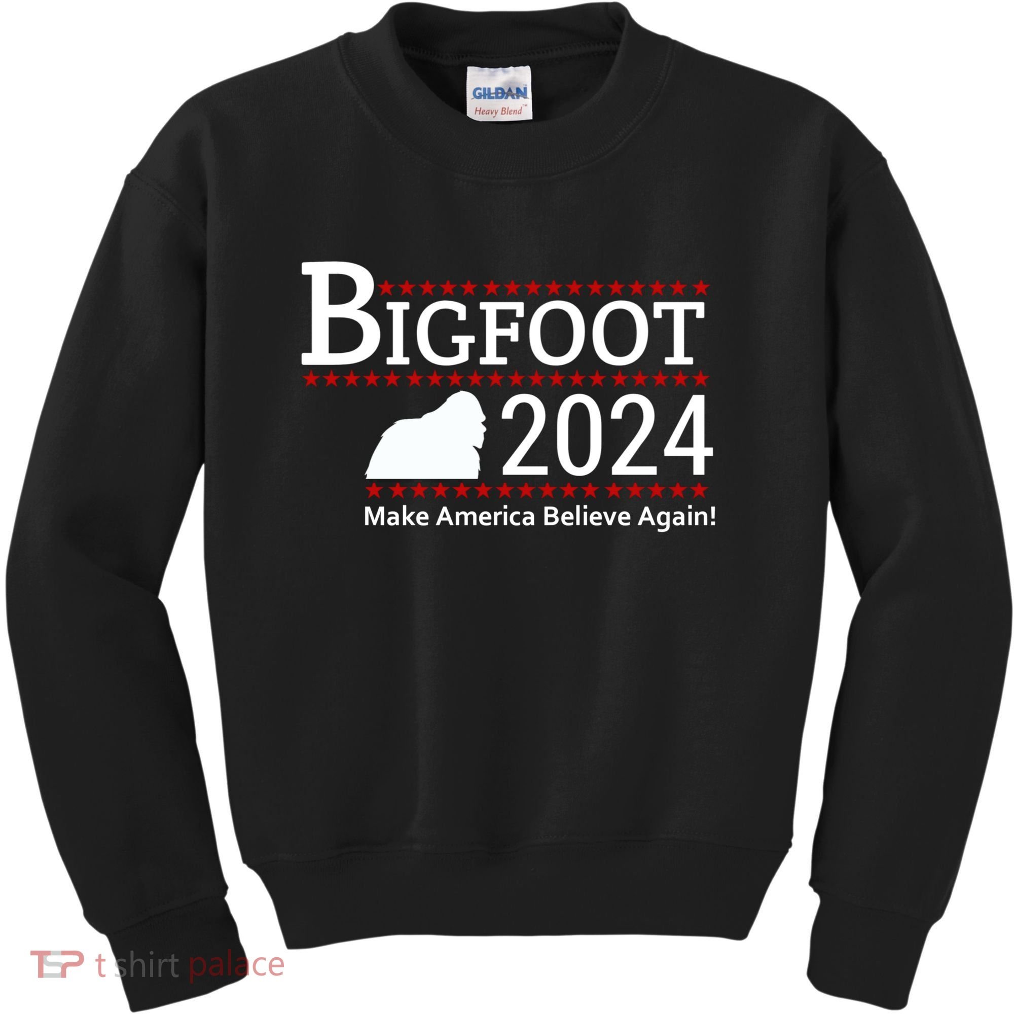 Bigfoot 2024 Make America Believe Again! Kids Sweatshirt