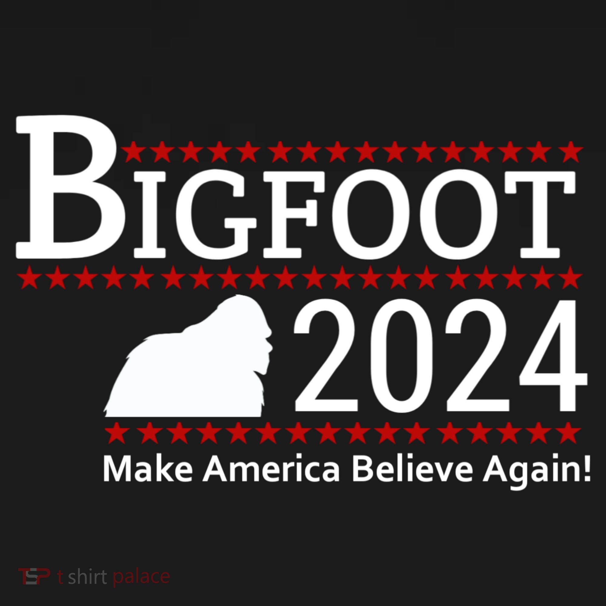 Bigfoot 2024 Make America Believe Again! Kids Long Sleeve Shirt