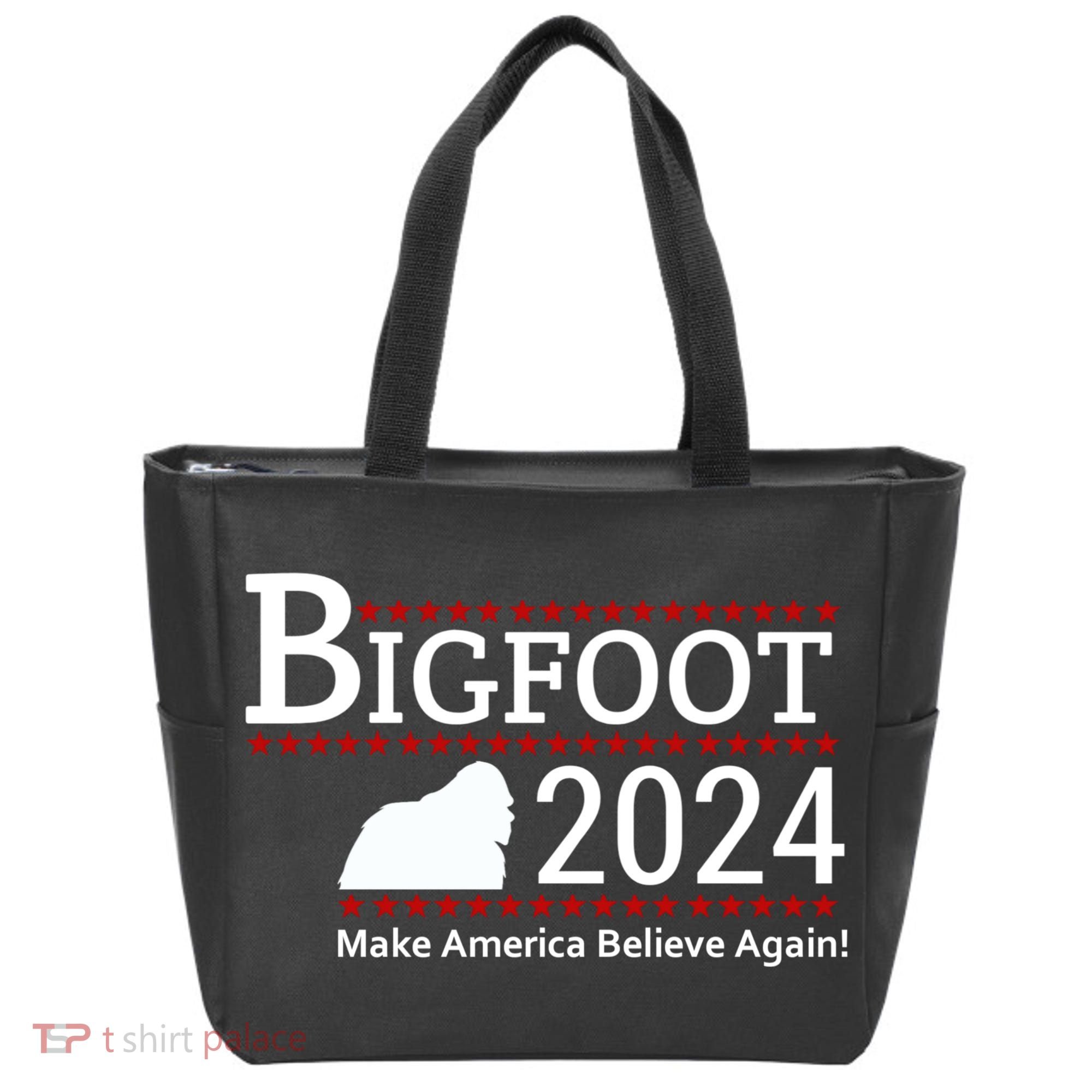 Bigfoot 2024 Make America Believe Again! Tote Bag