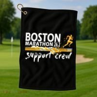 Boston 262 Marathon Support Crew For Men Women Golf Towel thumb 1