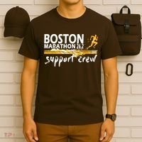 Boston 262 Marathon Support Crew For Men Women T-Shirt thumb 6