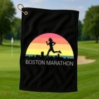 Boston 262 Miles Marathon Running Friend Support Gift Golf Towel thumb 1