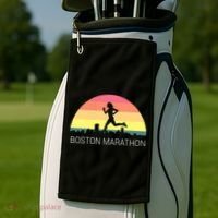 Boston 262 Miles Marathon Running Friend Support Gift Golf Towel thumb 2