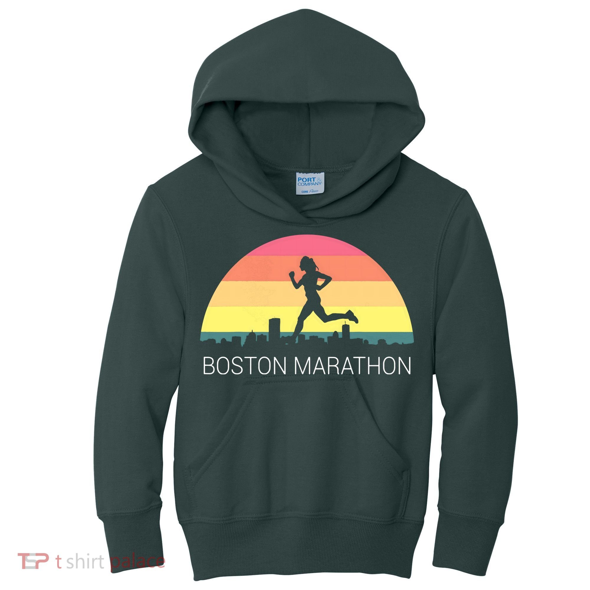 Boston 262 Miles Marathon Running Friend Support Gift Kids Hoodie