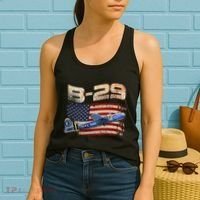 B 29 Superfortress Bomber Airplane Pilot Gifts World War II Women's Tank Top thumb 2