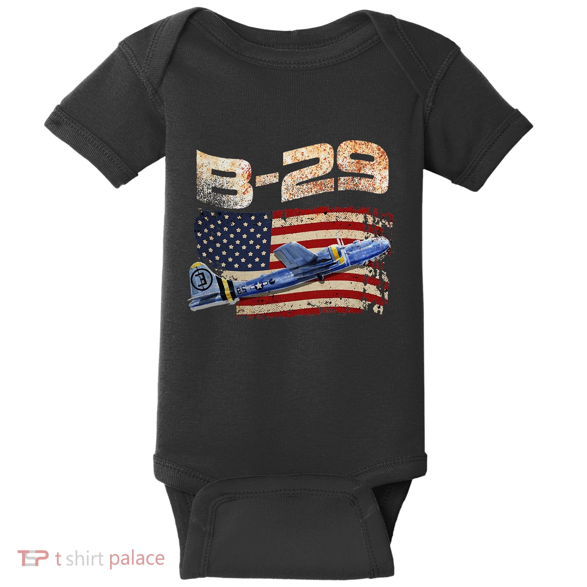 B 29 Superfortress Bomber Airplane Pilot Gifts World War II Baby Bodysuit