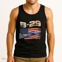B 29 Superfortress Bomber Airplane Pilot Gifts World War II Tank Top thumb 3