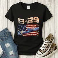 B 29 Superfortress Bomber Airplane Pilot Gifts World War II Women's T-Shirt thumb 3