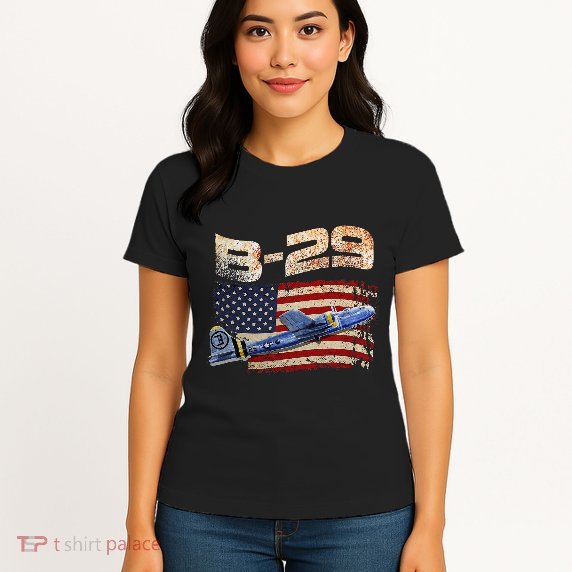 B 29 Superfortress Bomber Airplane Pilot Gifts World War II Women's T-Shirt