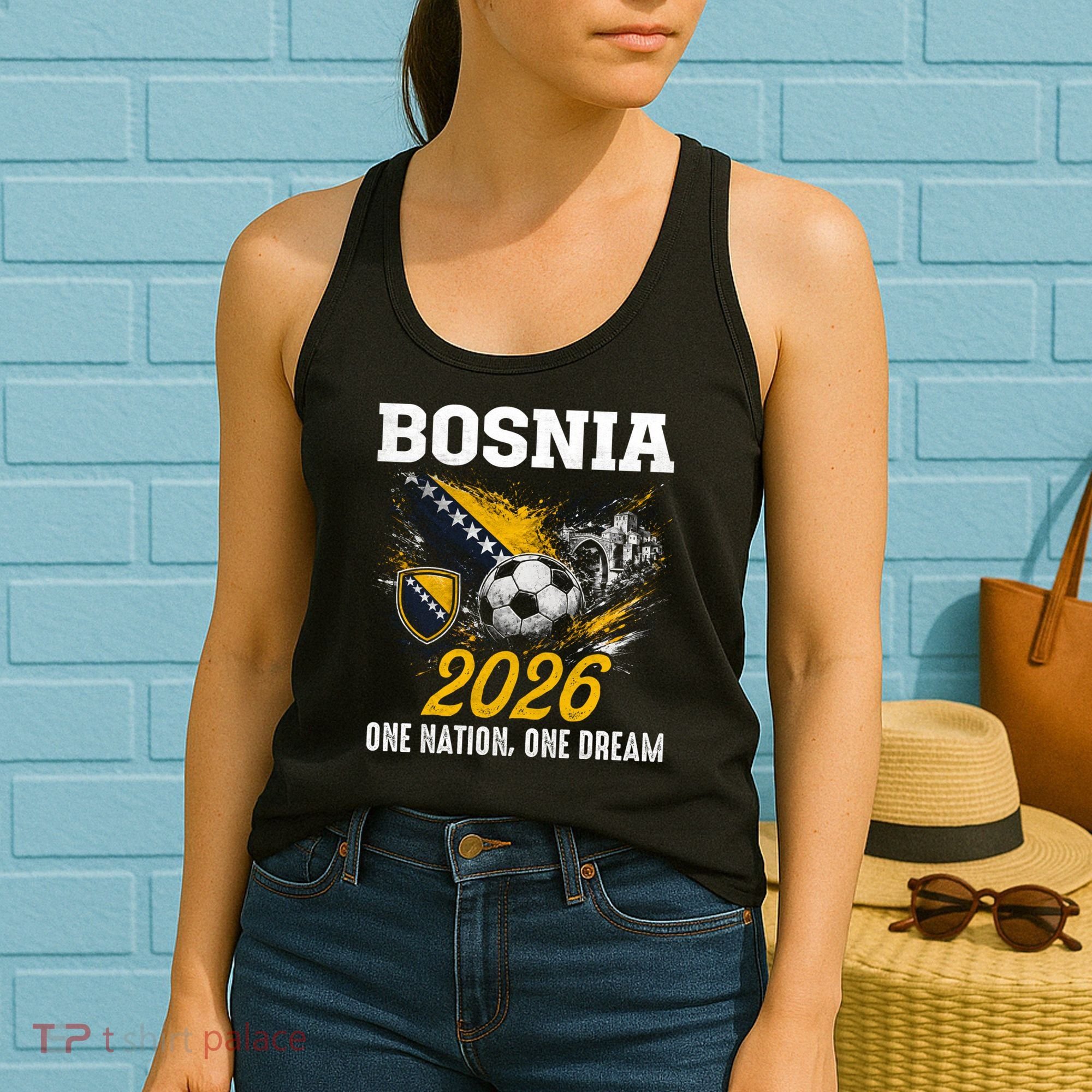 Bosnia 2026 Soccer Fan One Nation One Dream Women's Tank Top
