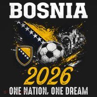 Bosnia 2026 Soccer Fan One Nation One Dream Baby Bodysuit thumb 2