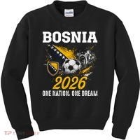 Bosnia 2026 Soccer Fan One Nation One Dream Kids Sweatshirt thumb 0