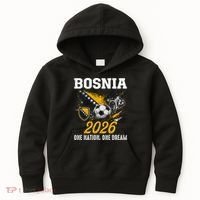 Bosnia 2026 Soccer Fan One Nation One Dream Kids Hoodie thumb 0