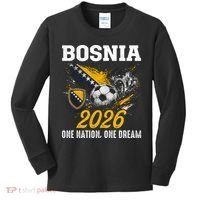 Bosnia 2026 Soccer Fan One Nation One Dream Kids Long Sleeve Shirt thumb 0