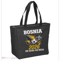 Bosnia 2026 Soccer Fan One Nation One Dream Tote Bag thumb 2