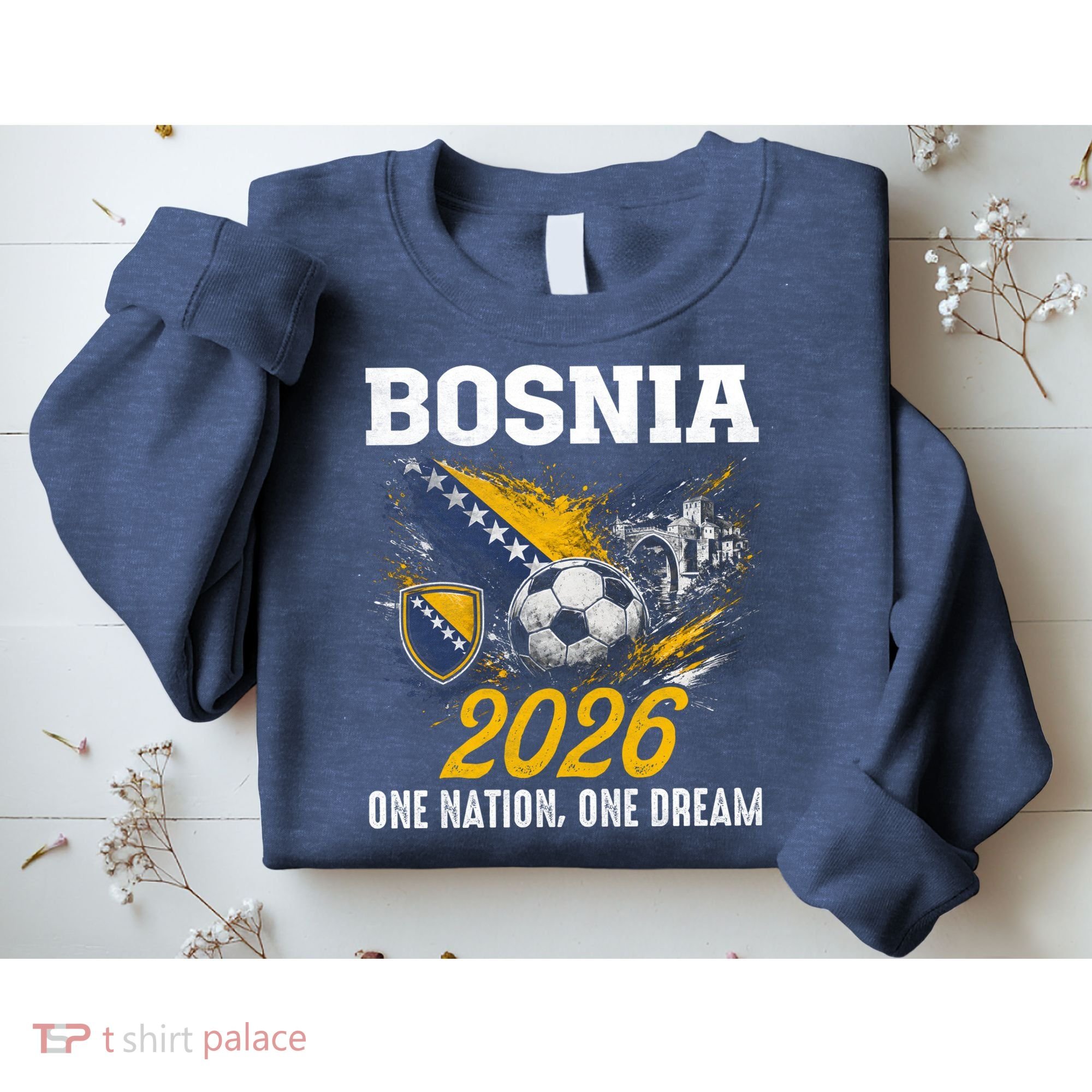 Bosnia 2026 Soccer Fan One Nation One Dream Sweatshirt