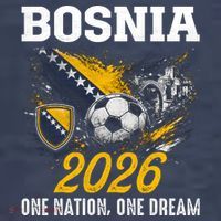 Bosnia 2026 Soccer Fan One Nation One Dream Sweatshirt thumb 3