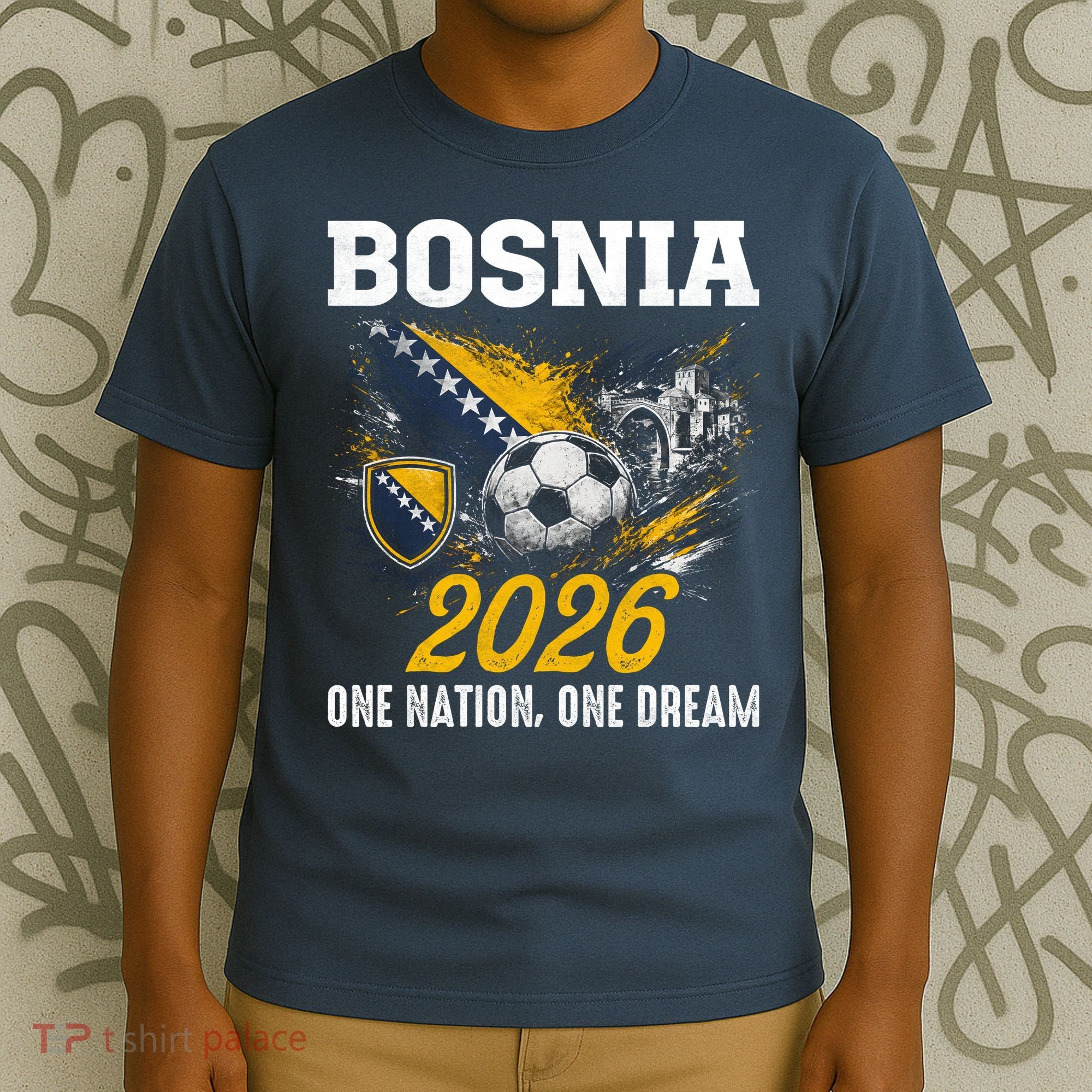 Bosnia 2026 Soccer Fan One Nation One Dream T-Shirt