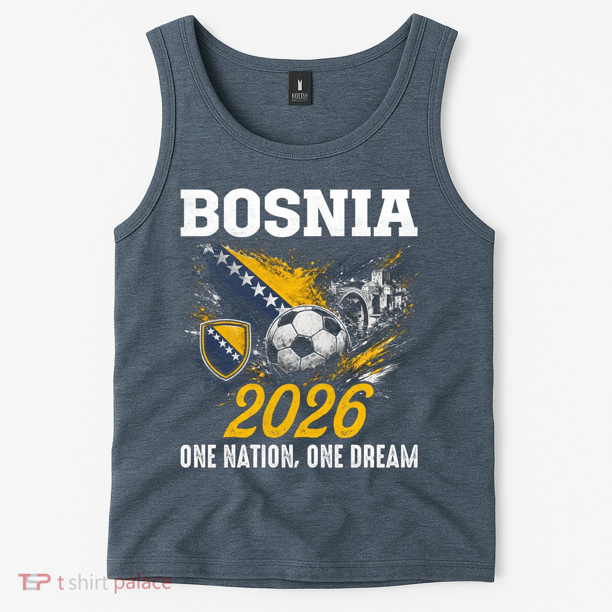 Bosnia 2026 Soccer Fan One Nation One Dream Tank Top