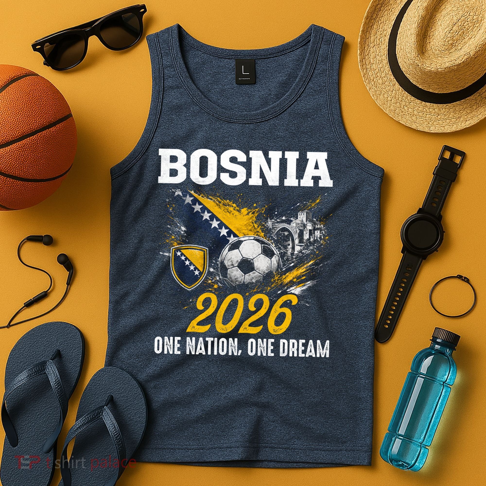 Bosnia 2026 Soccer Fan One Nation One Dream Tank Top